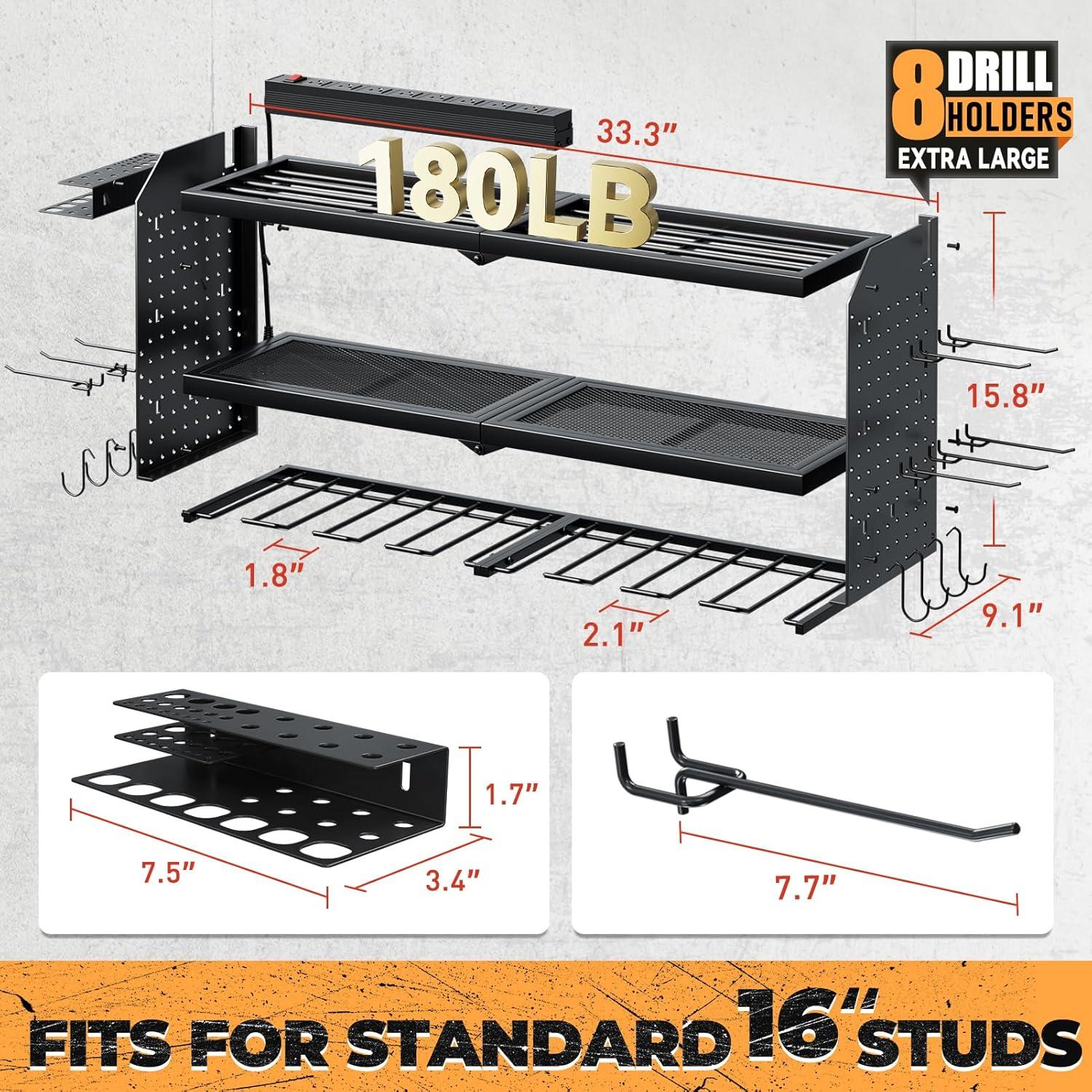 Organizador de Herramientas WIWIDRM con Soporte para 8 Taladros