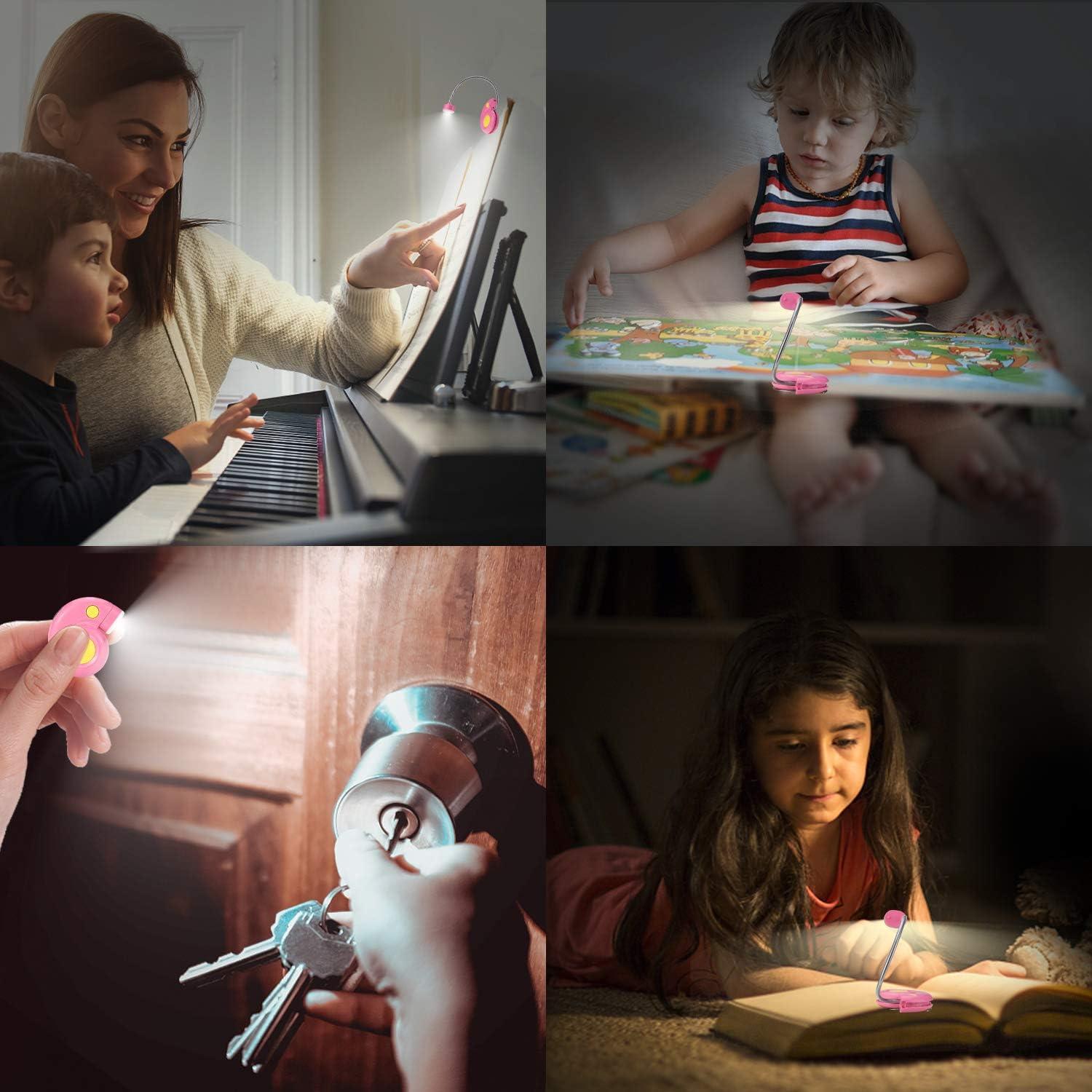 Luz de Libro Recargable LUXSWAY Rosa con Regulador de Brillo