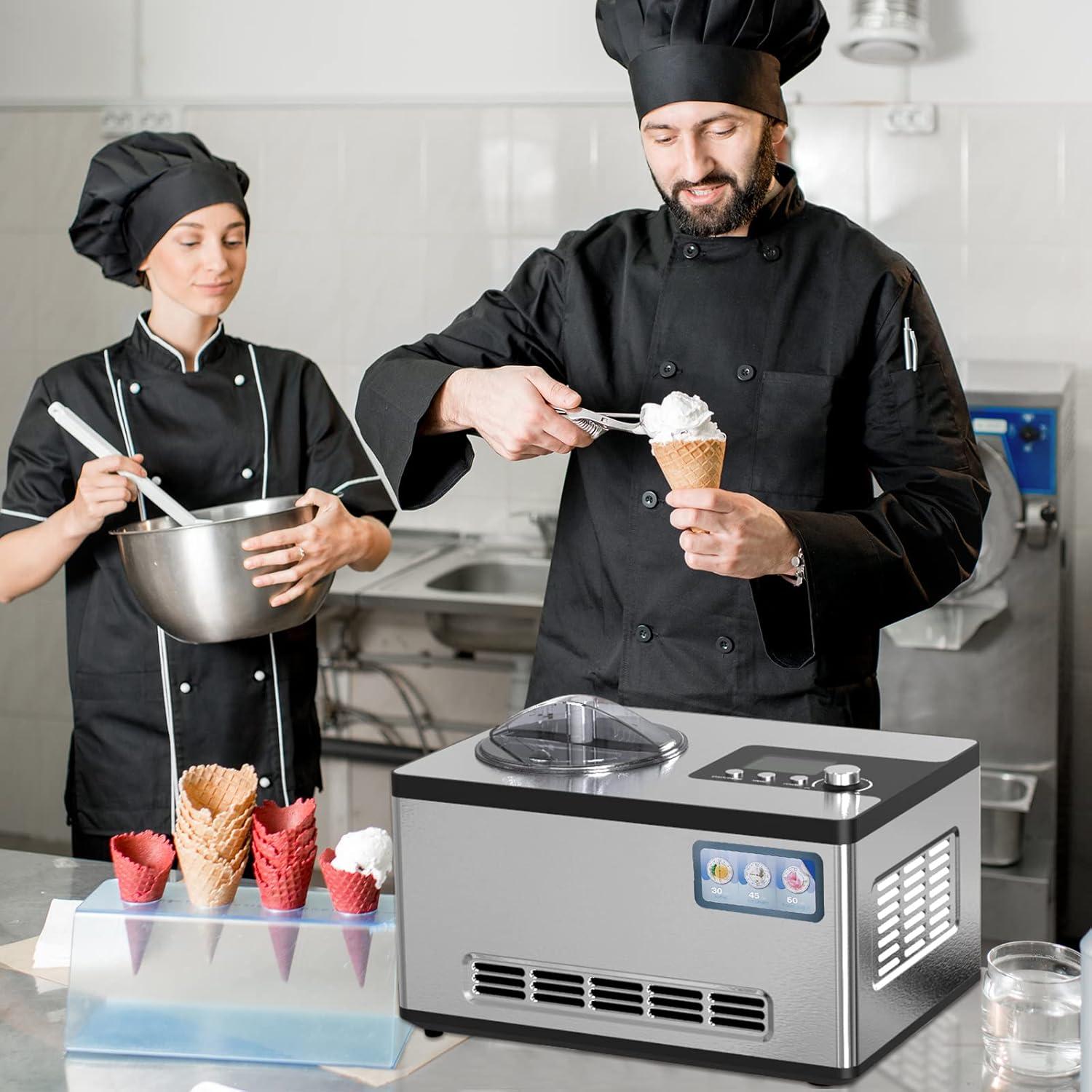 Máquina de Helados Homtone 1.99L Automática con Compresor