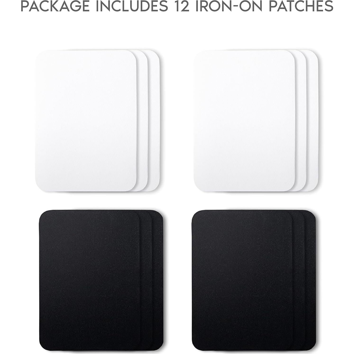 Parches de Tela ZEFFFKA para Planchar 12 Piezas Algodón 7.5x10.5cm
