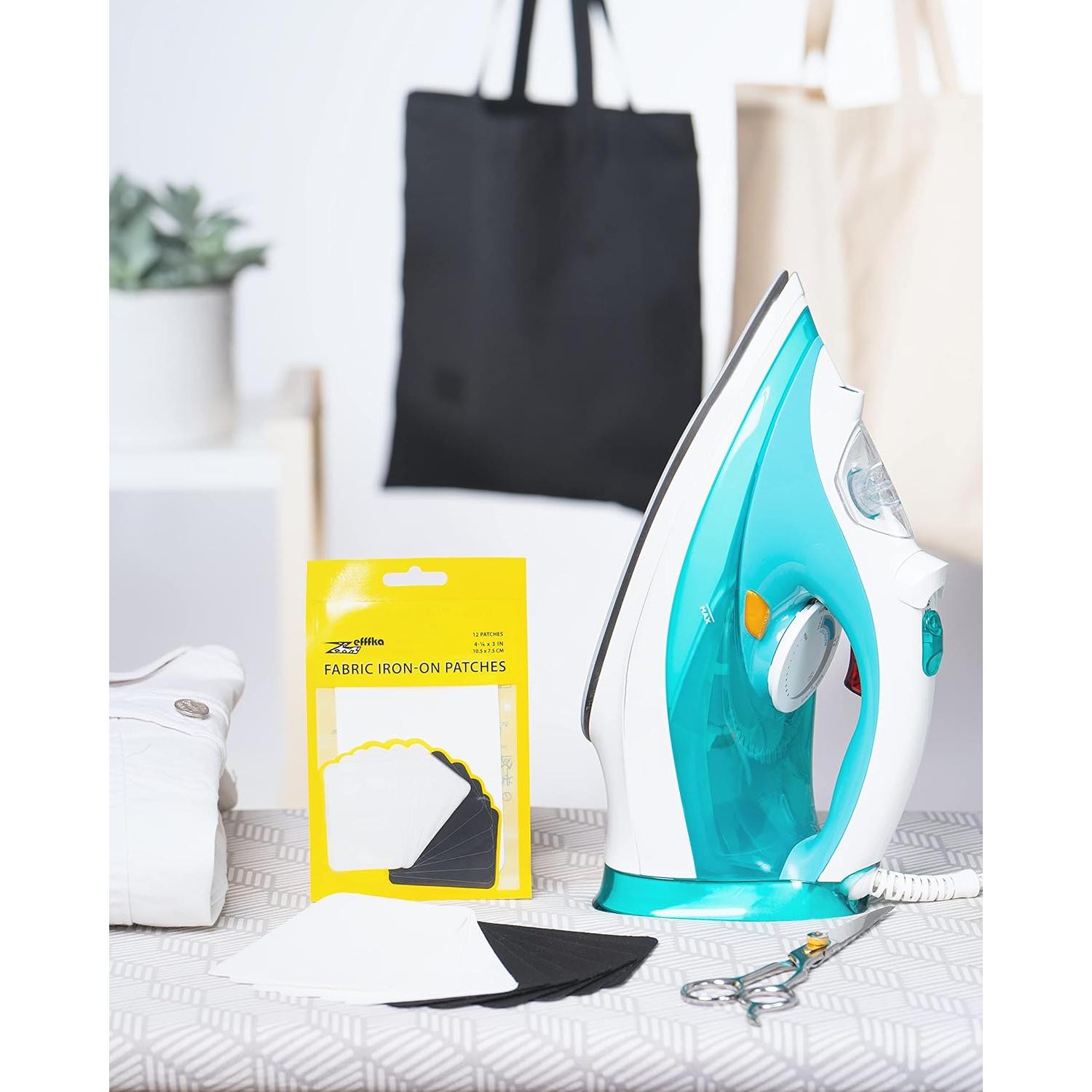 Parches de Tela ZEFFFKA para Planchar 12 Piezas Algodón 7.5x10.5cm