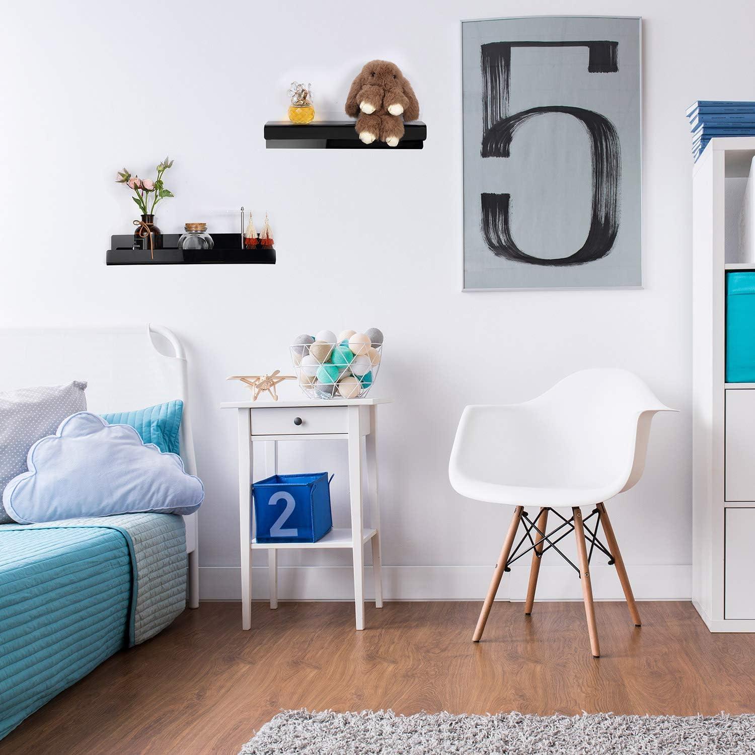 Estante Flotante de Acrílico Blulu 14" Negro - 8 Unidades