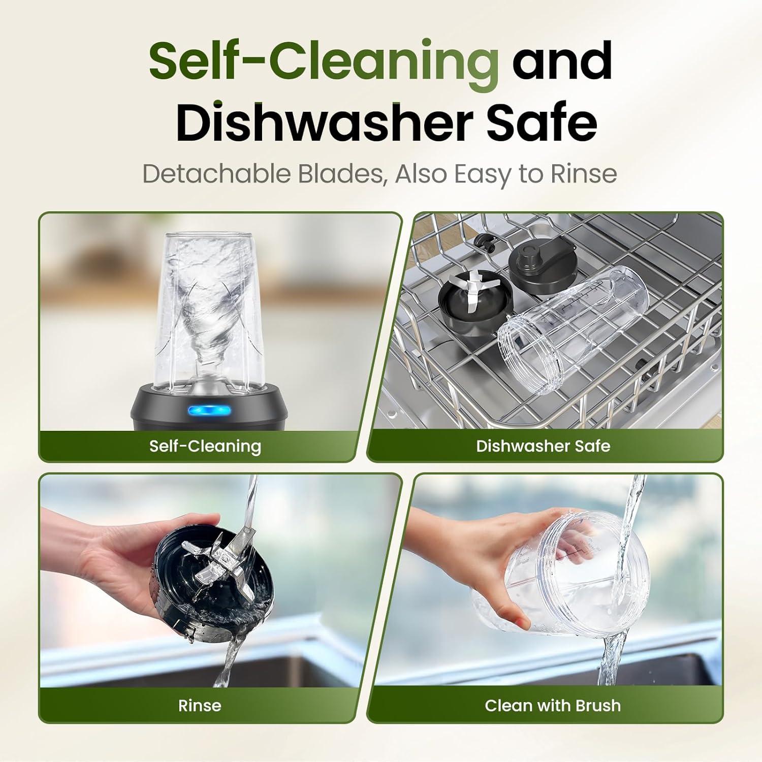 Licuadora Personal TOPZEE 1000W con Taza de 24oz para Smoothies