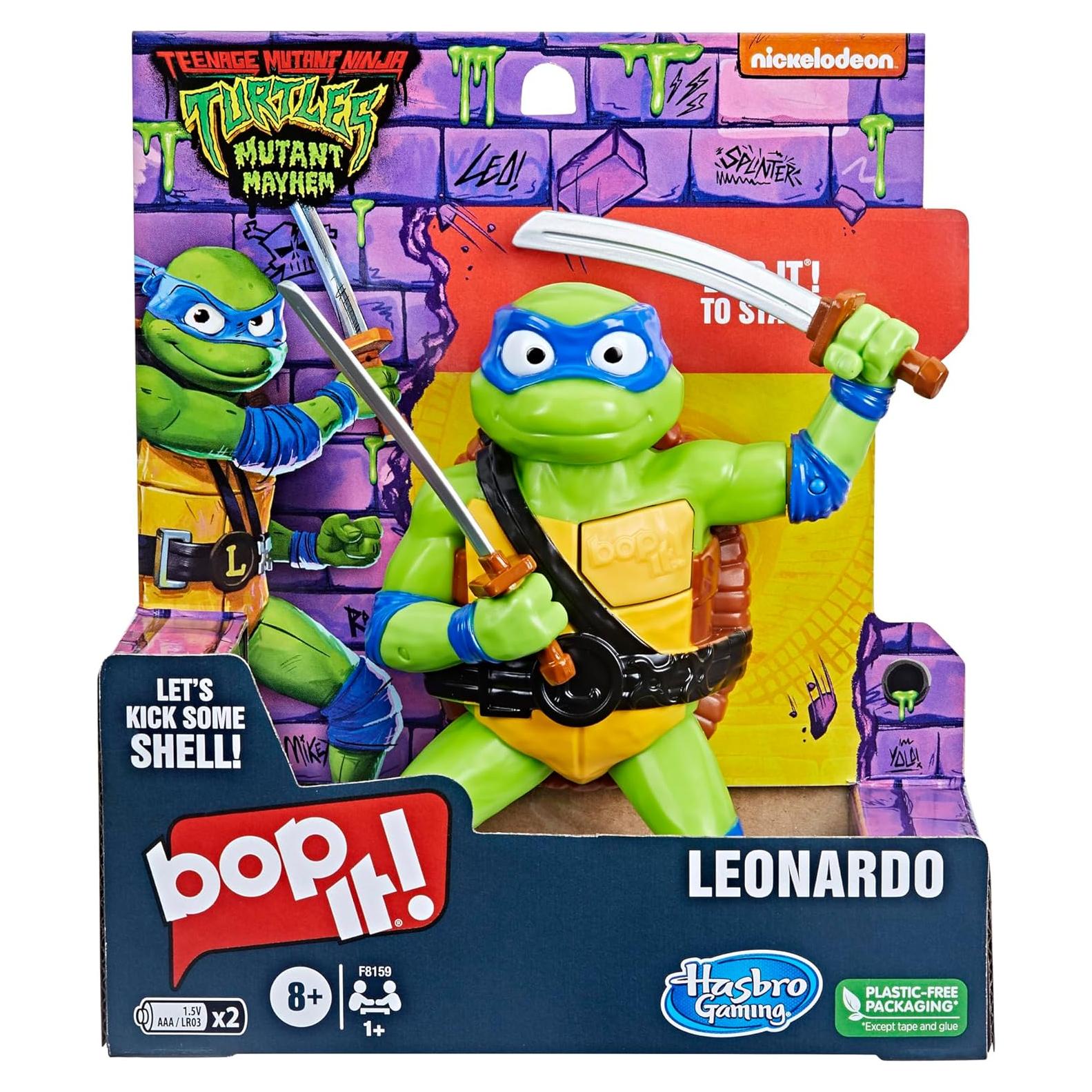 Bop It! Tortugas Ninja Leonardo Juego Electrónico 8+