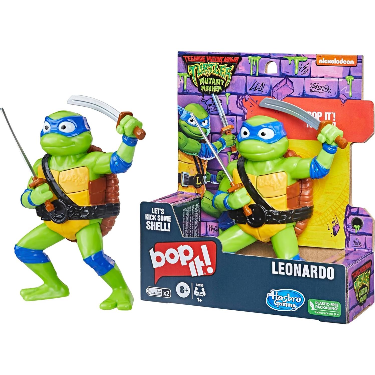 Bop It! Tortugas Ninja Leonardo Juego Electrónico 8+