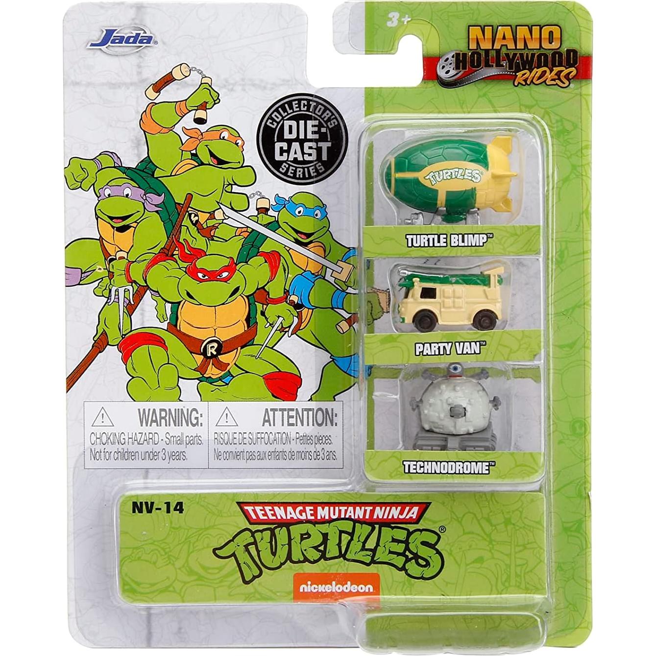 Tortugas Ninja Jada Toys Paquete de 3 Autos de Metal