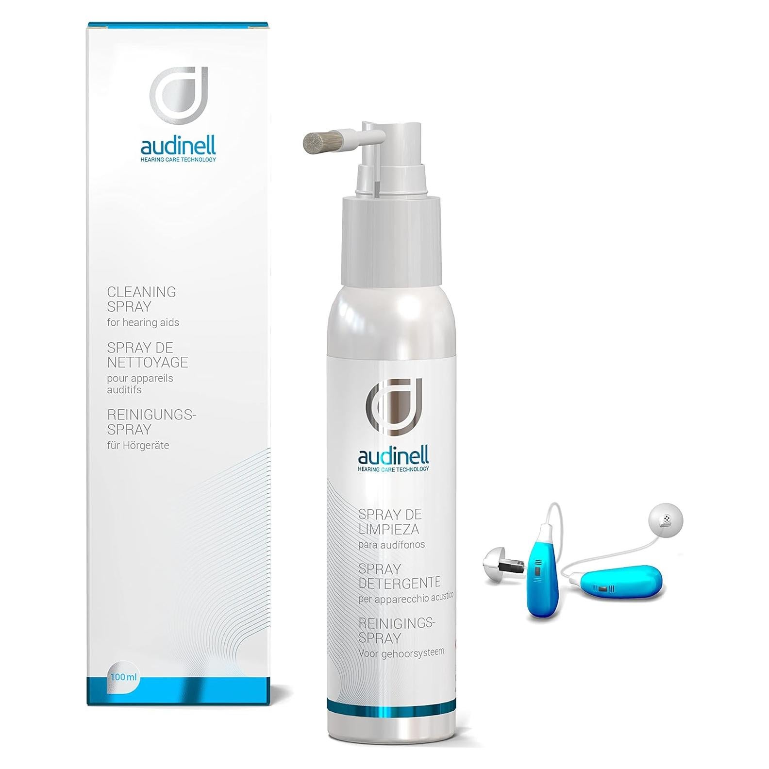 Spray Limpiador Audinell 100ml + Cepillo Sin Alcohol