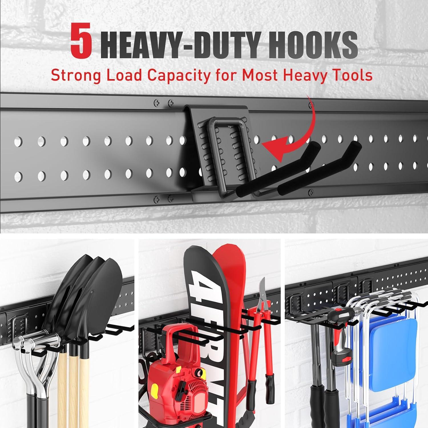 Organizador de Herramientas de Garaje ZICANYCO 64" con 13 Ganchos