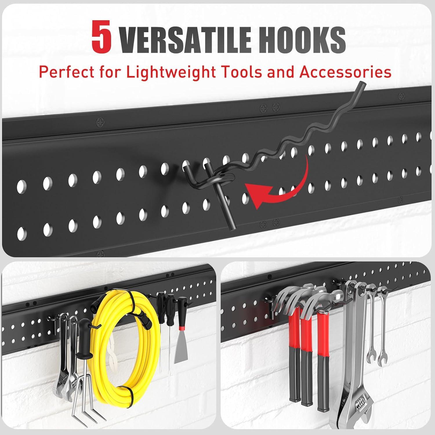 Organizador de Herramientas de Garaje ZICANYCO 64" con 13 Ganchos