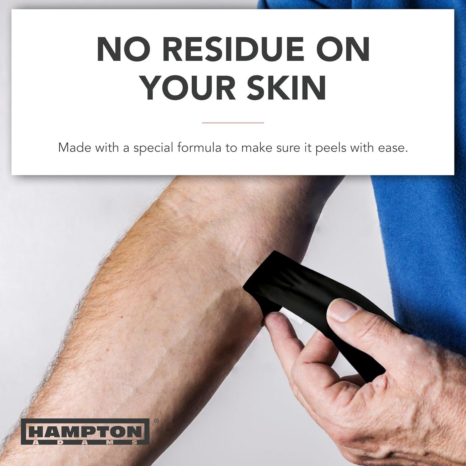 Cinta Deportiva Atlética Hampton Adams 3 Rollos 13.72m Negra