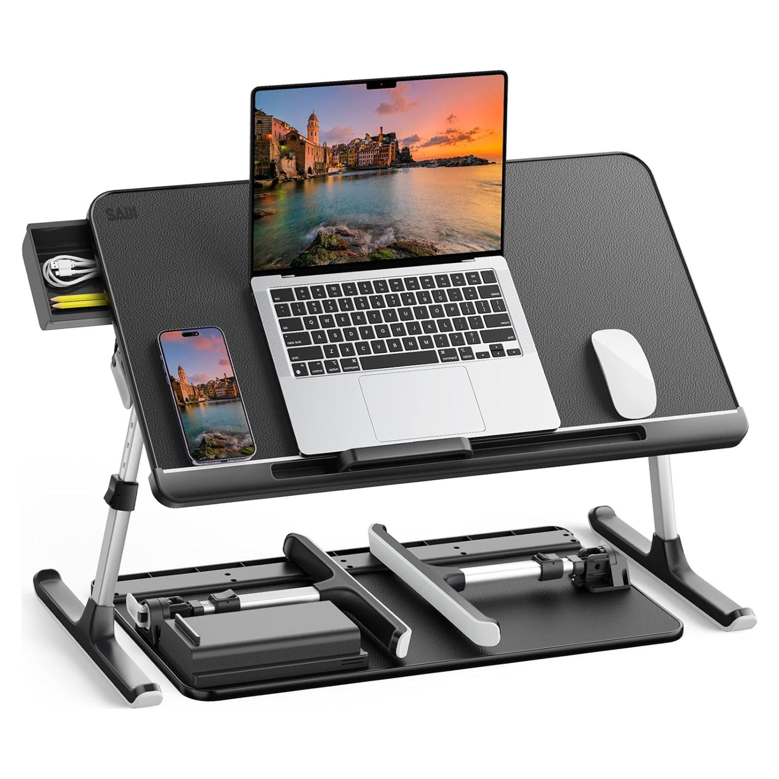 Mesa de Cama para Laptop SAIJI Plegable 60x32cm Antideslizante