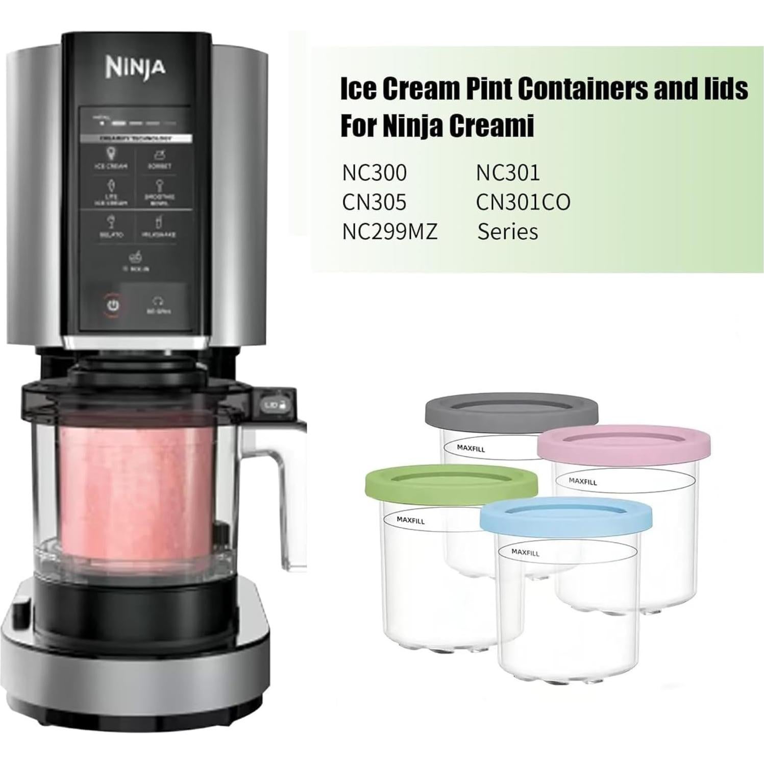 Paquete de 4 Pints y Tapas Aoiutrn para Ninja NC300