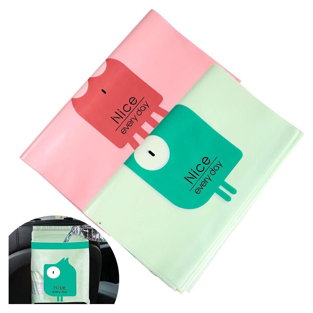 Bolsas de Basura Portátiles AOBIS 30PCS Impermeables Verde Rosa