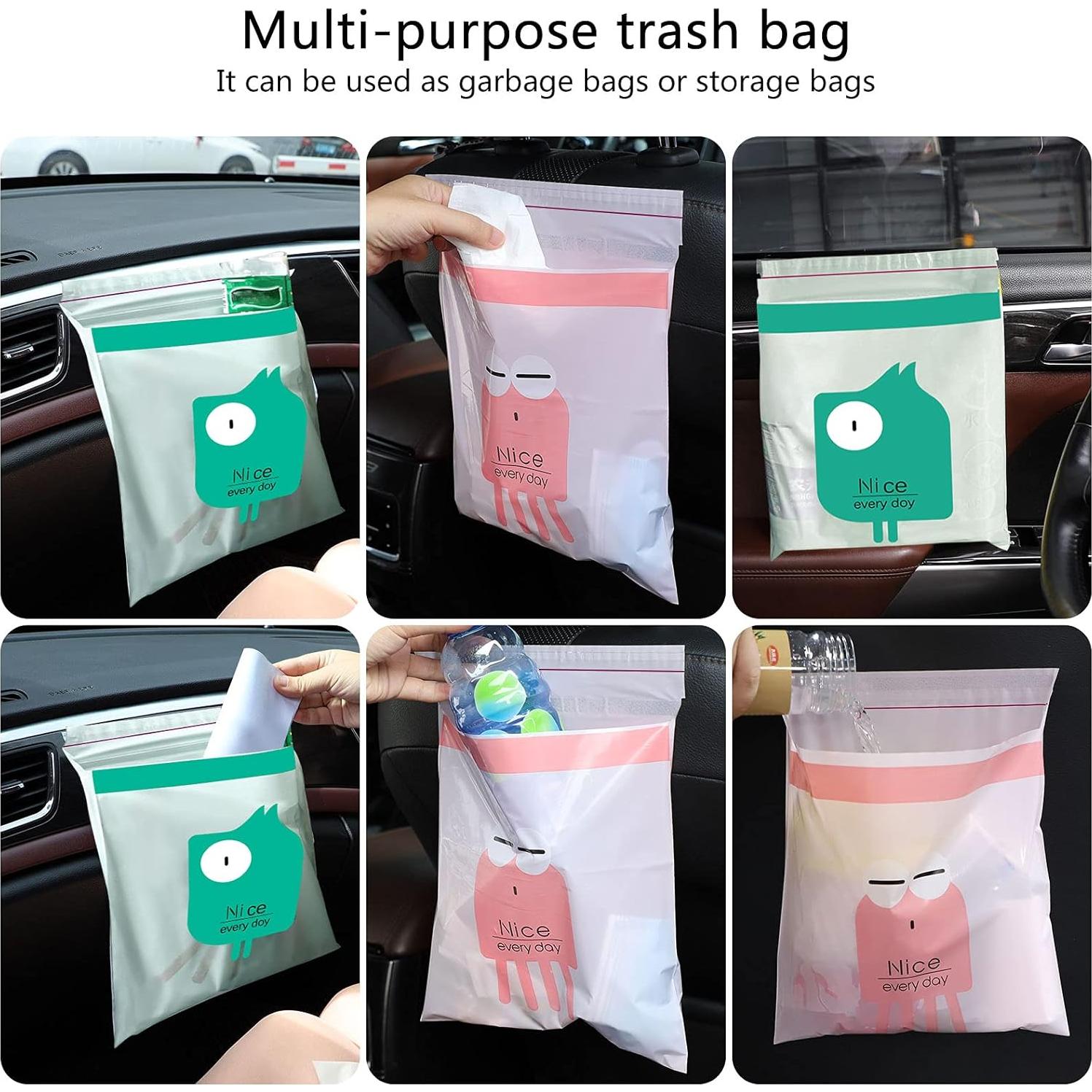 Bolsas de Basura Portátiles AOBIS 30PCS Impermeables Verde Rosa