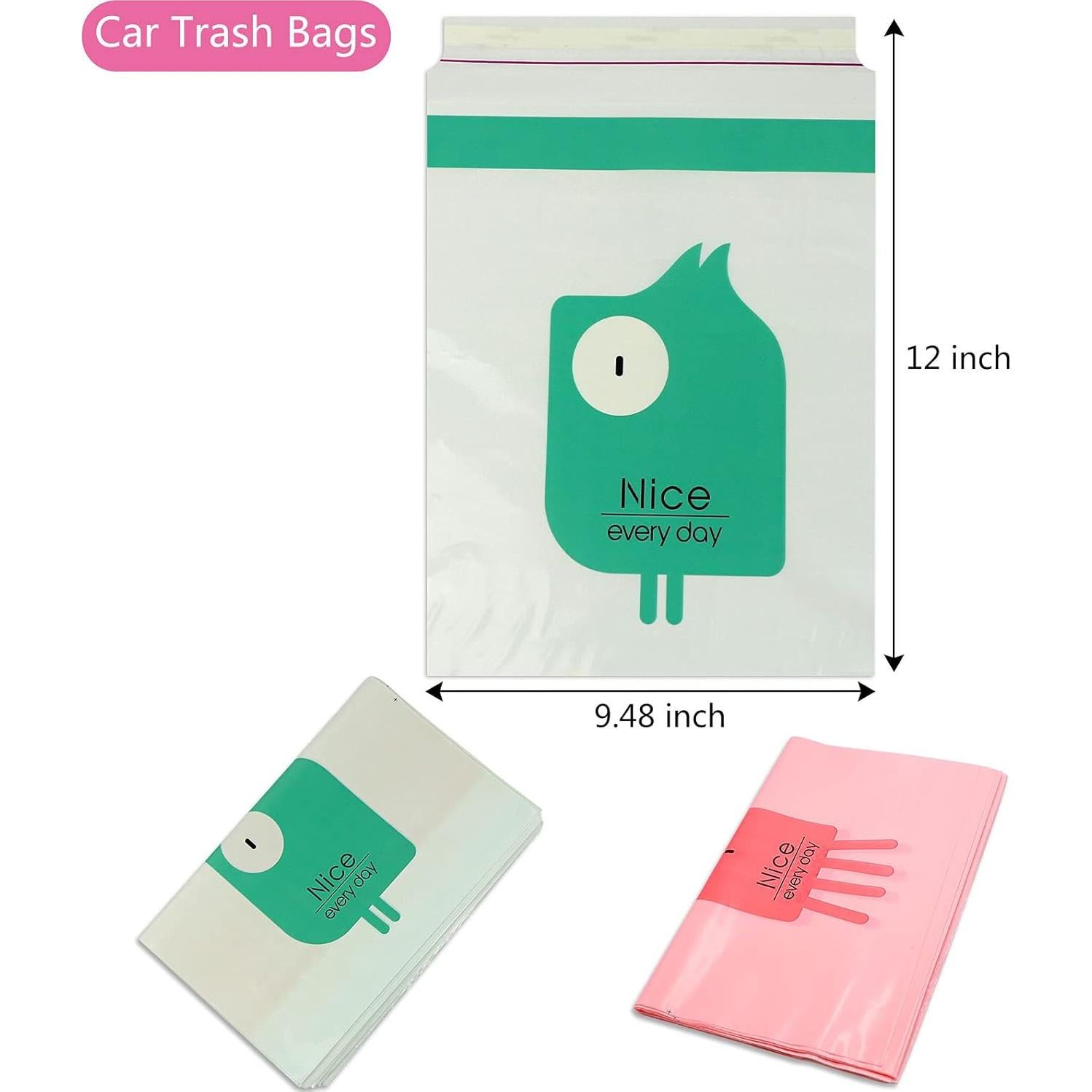 Bolsas de Basura Portátiles AOBIS 30PCS Impermeables Verde Rosa