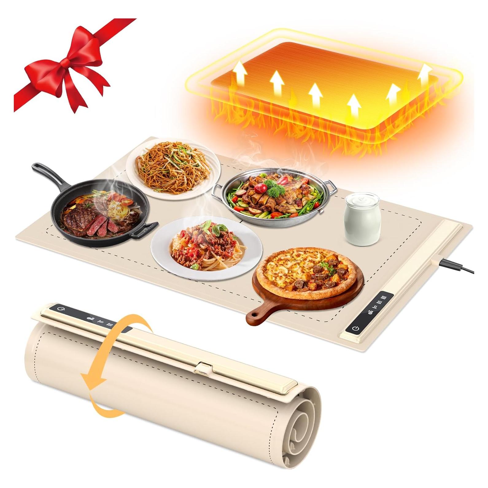 Bandeja Calentadora Eléctrica Plegable Flylipu 300W Beige