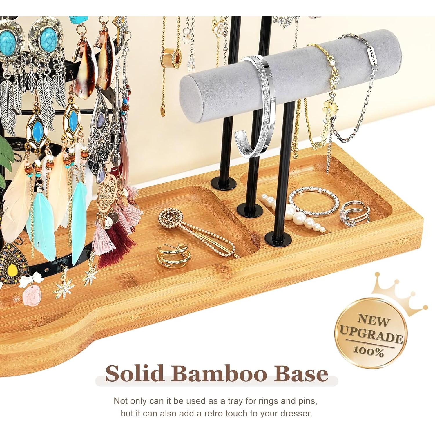 Soporte Organizador de Joyería SMFANLIN Rotatorio Ajustable