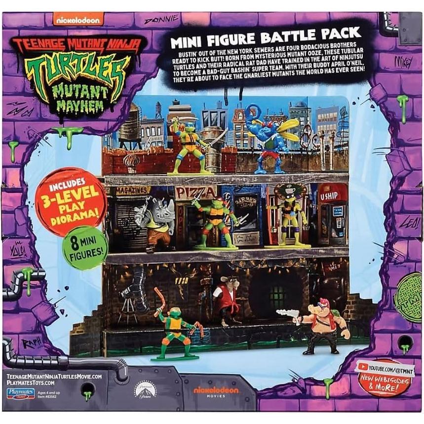 Mini Figuras Tortugas Ninja Playmates 8 Piezas 5 cm