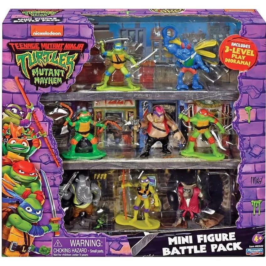 Mini Figuras Tortugas Ninja Playmates 8 Piezas 5 cm