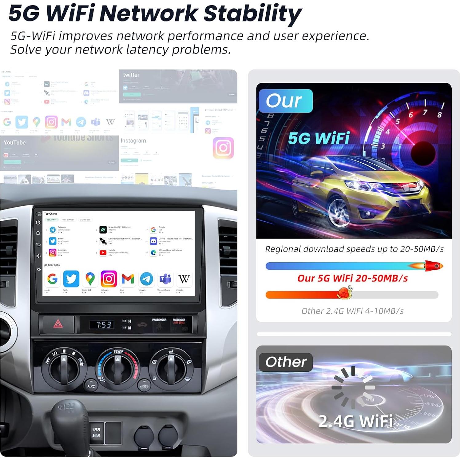 Estéreo de Coche Toyota Tacoma 2005-2015 9" HD Carplay GPS