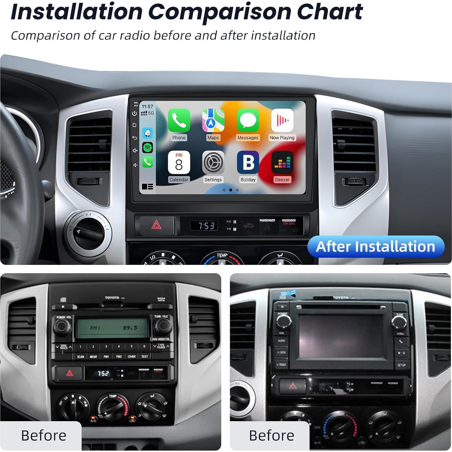 Estéreo de Coche Toyota Tacoma 2005-2015 9" HD Carplay GPS