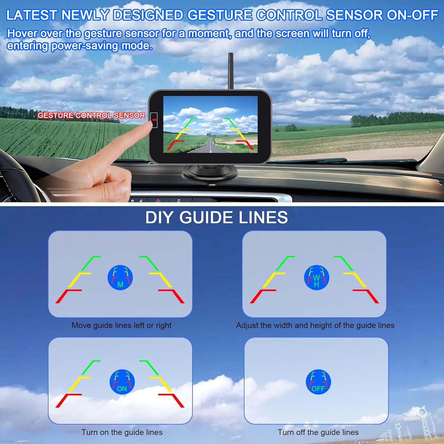 Cámara de Respaldo Inalámbrica Solar YIMU 5" HD 1080P