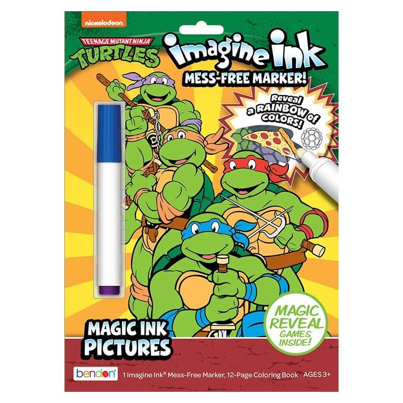 Libro para Colorear TMNT Imagine Ink Bendon 12 Páginas