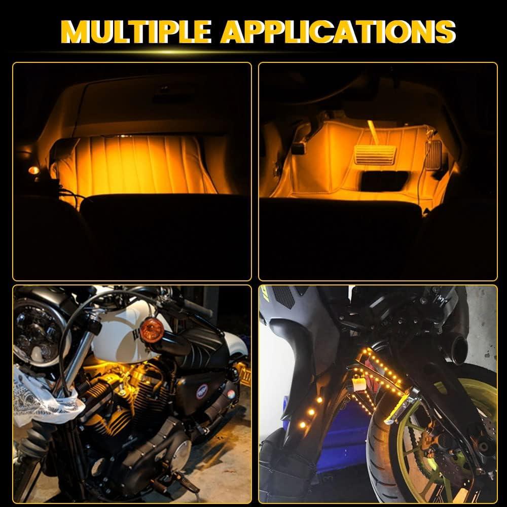 Luces de tira LED Amarillo YM E-Bright 30CM a prueba de agua