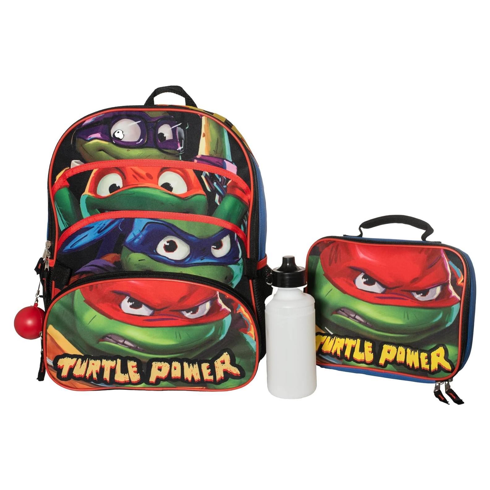 Conjunto de Mochila TMNT 4 Piezas para Niños 16"