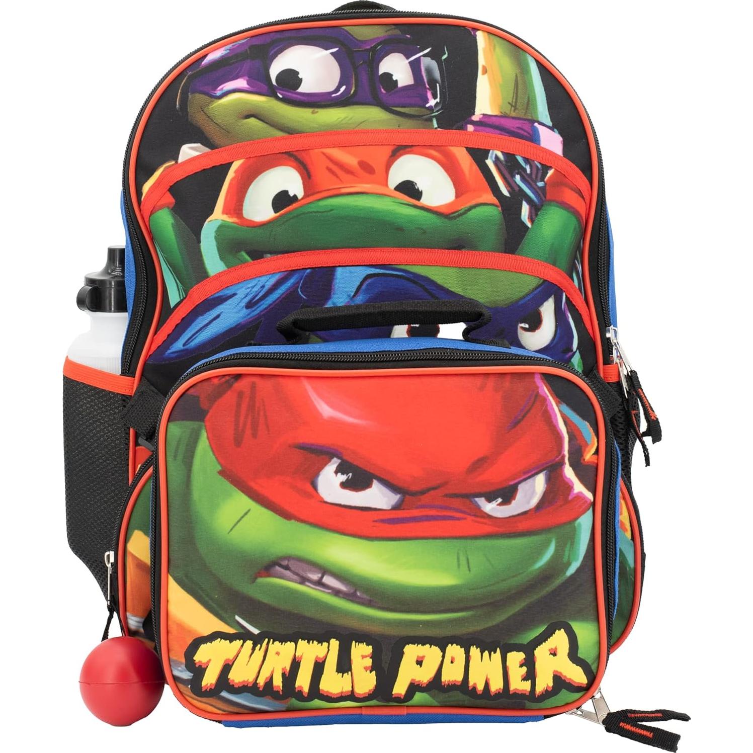 Conjunto de Mochila TMNT 4 Piezas para Niños 16"