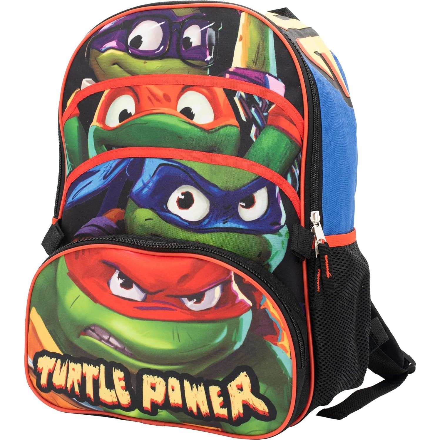 Conjunto de Mochila TMNT 4 Piezas para Niños 16"