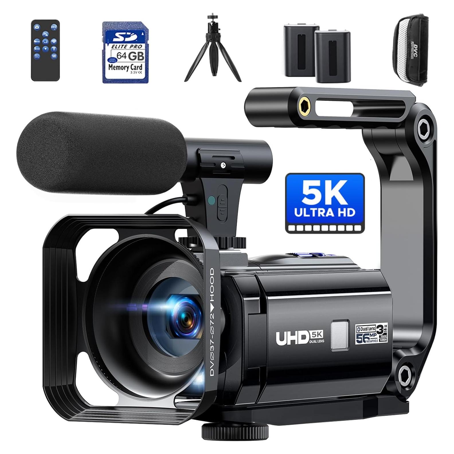 Cámara de Video CAMWORLD 5K 56MP Doble Lente 16X Zoom