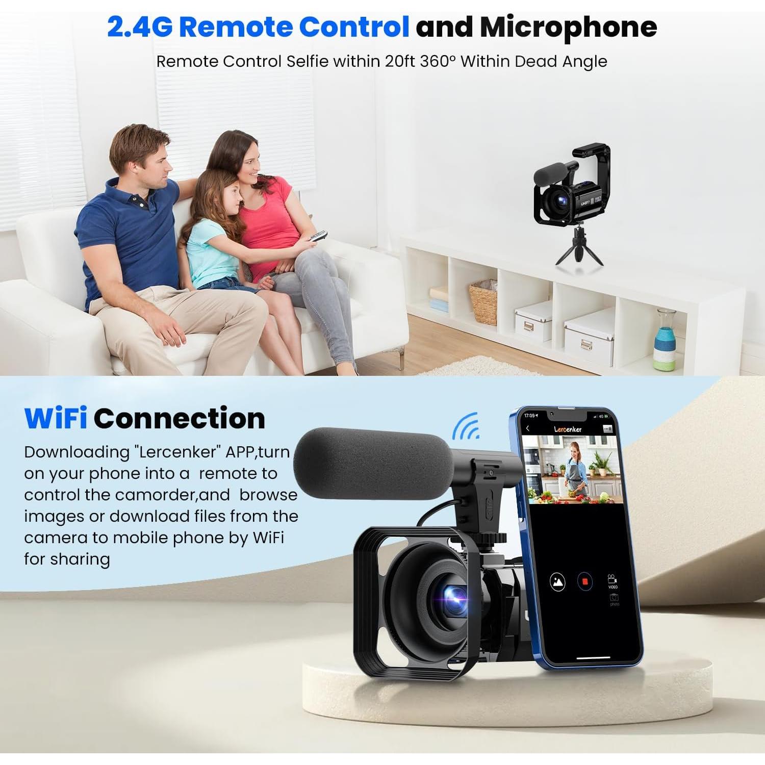 Cámara de Video CAMWORLD 5K 56MP Doble Lente 16X Zoom