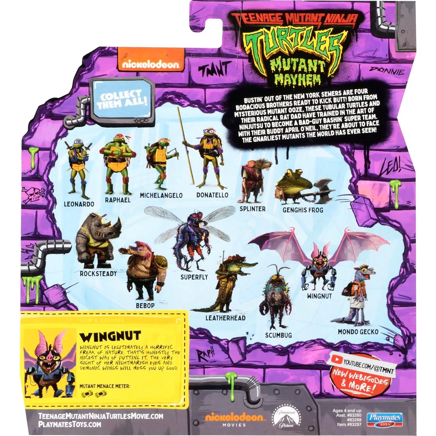 Figura de Acción Tortugas Ninja Wingnut 12,7 cm Playmates