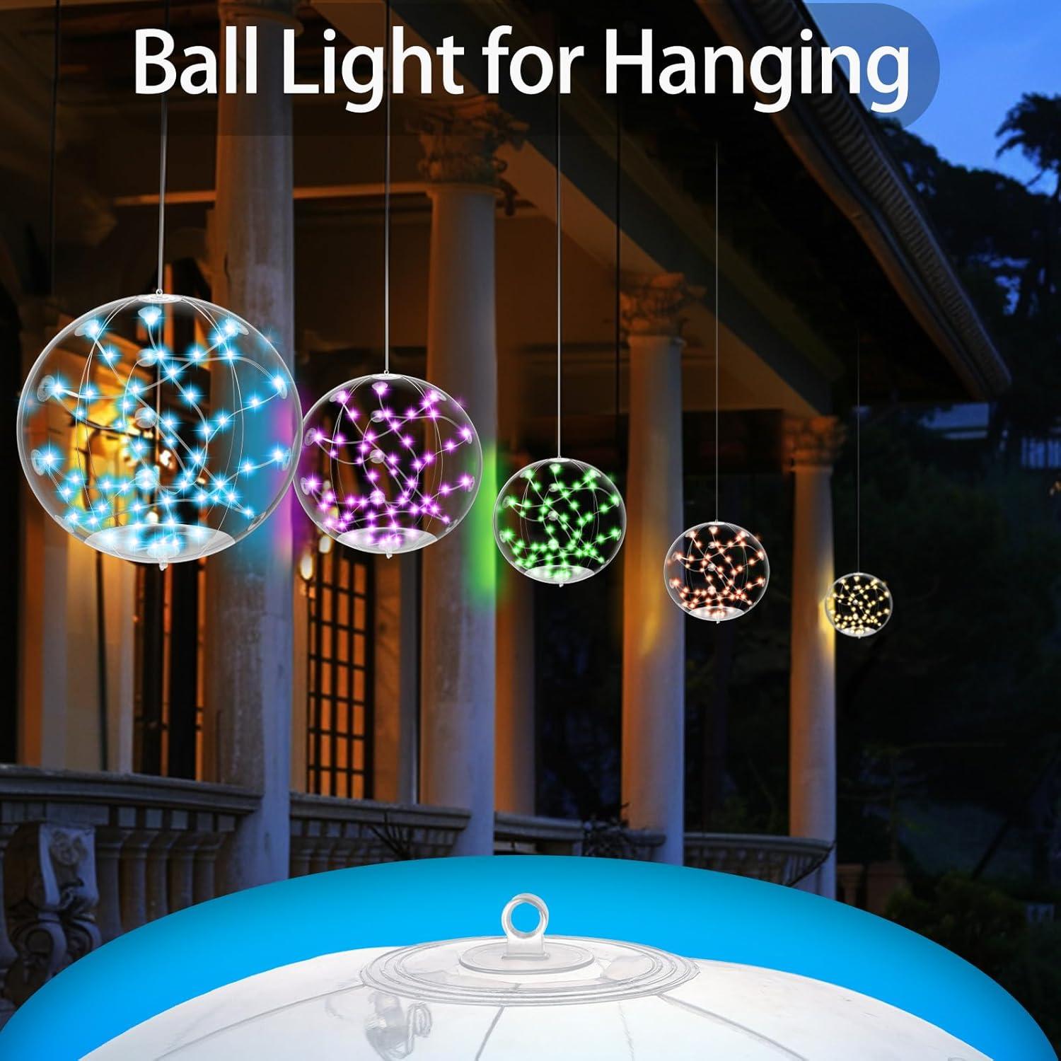 Luz Solar Flotante LuckSky 14.5" RGBW para Piscina