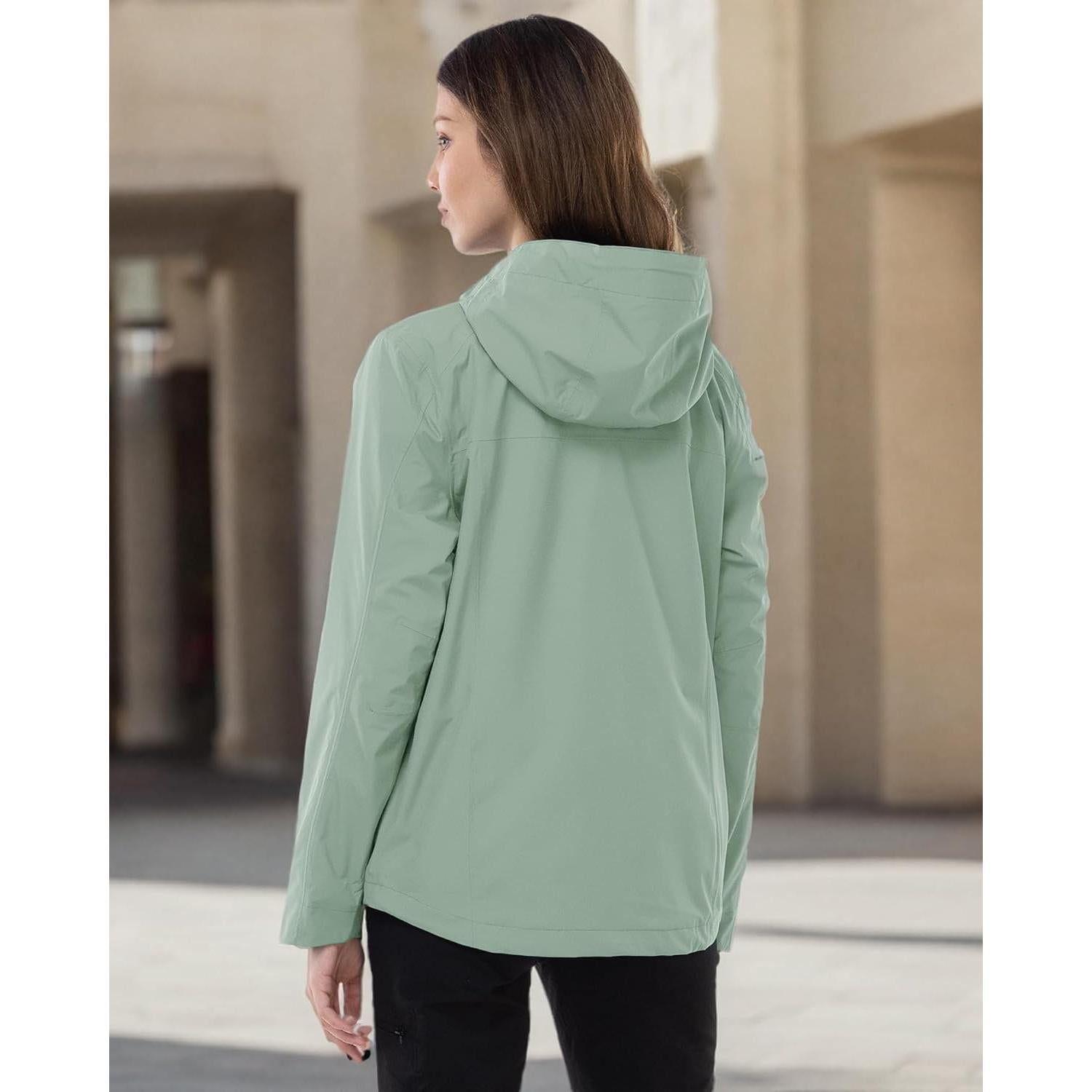 Chaqueta de Lluvia Plegable Outdoor Ventures Mujeres Aqua