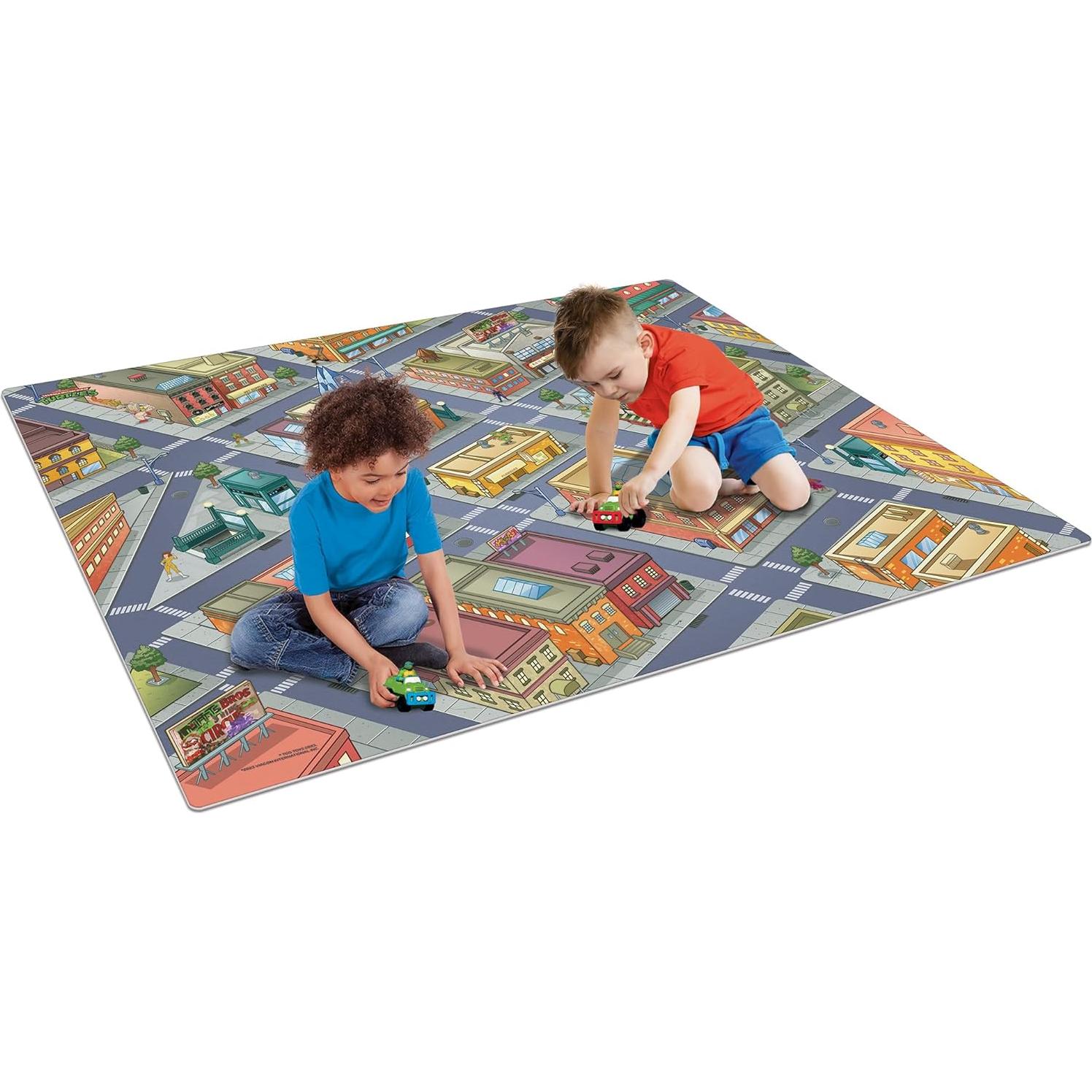 Alfombra de Juego Imaginmat Jumbo TMNT 119x155 cm con Coches