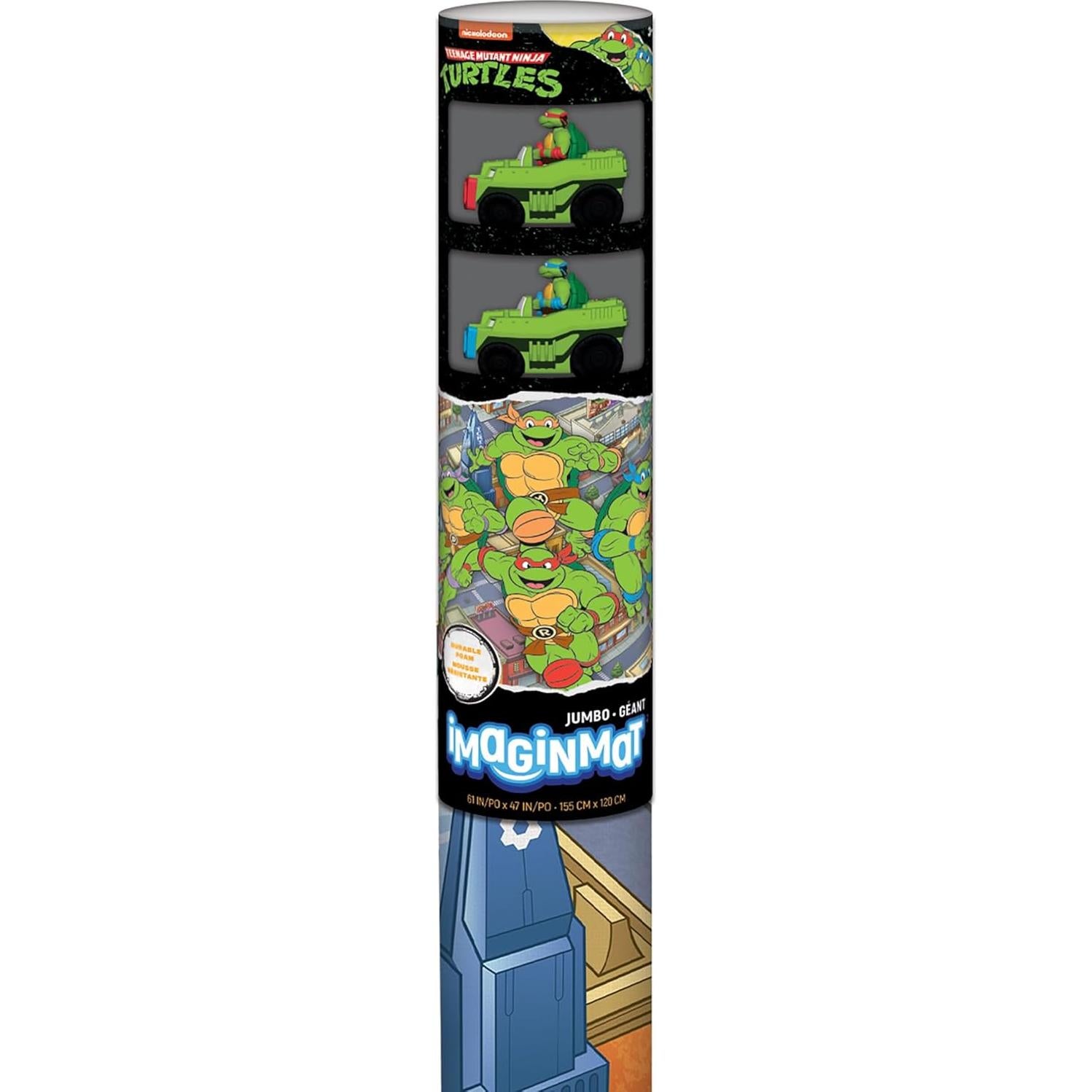 Alfombra de Juego Imaginmat Jumbo TMNT 119x155 cm con Coches