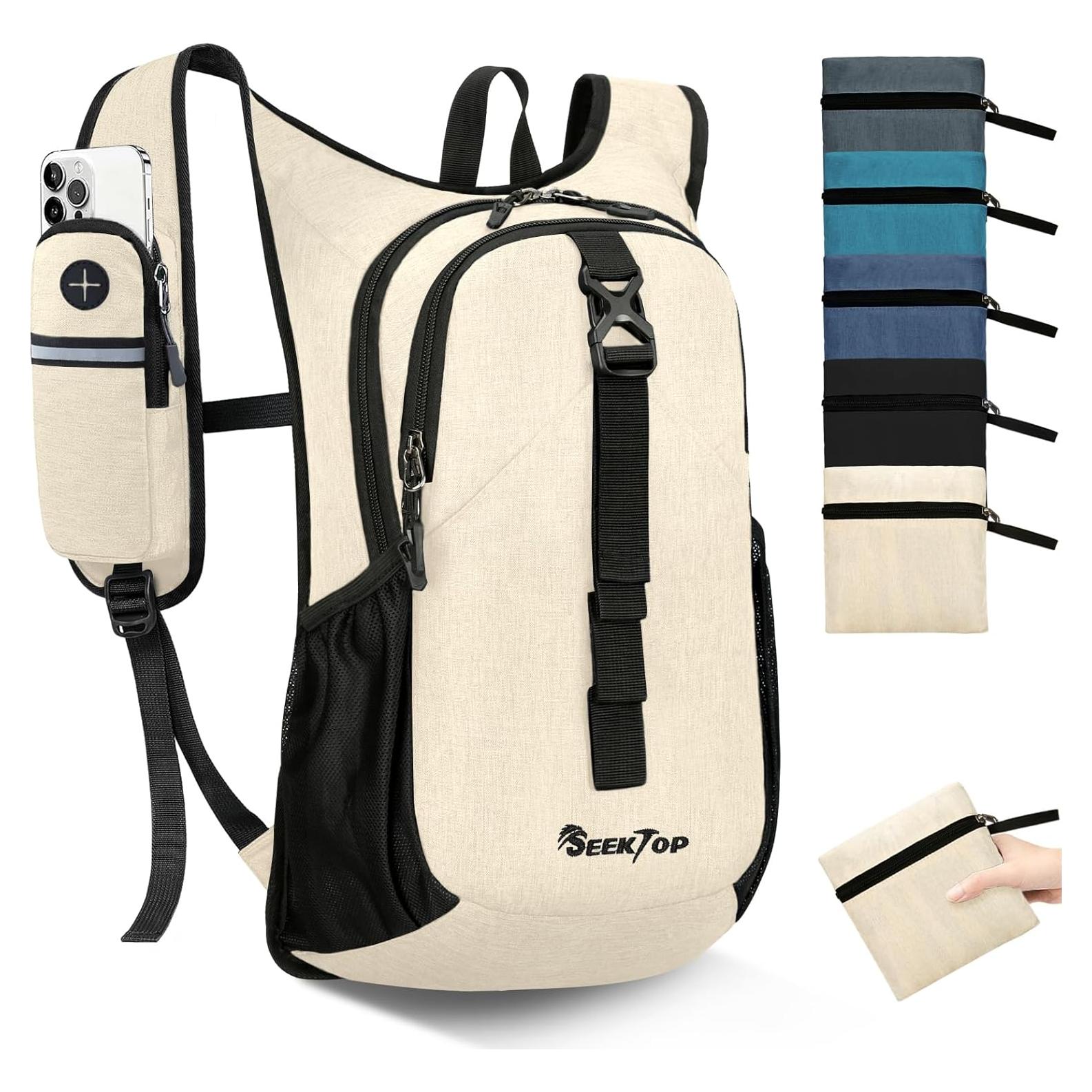 Mochila de Senderismo Plegable Seektop 15L Beige Unisex