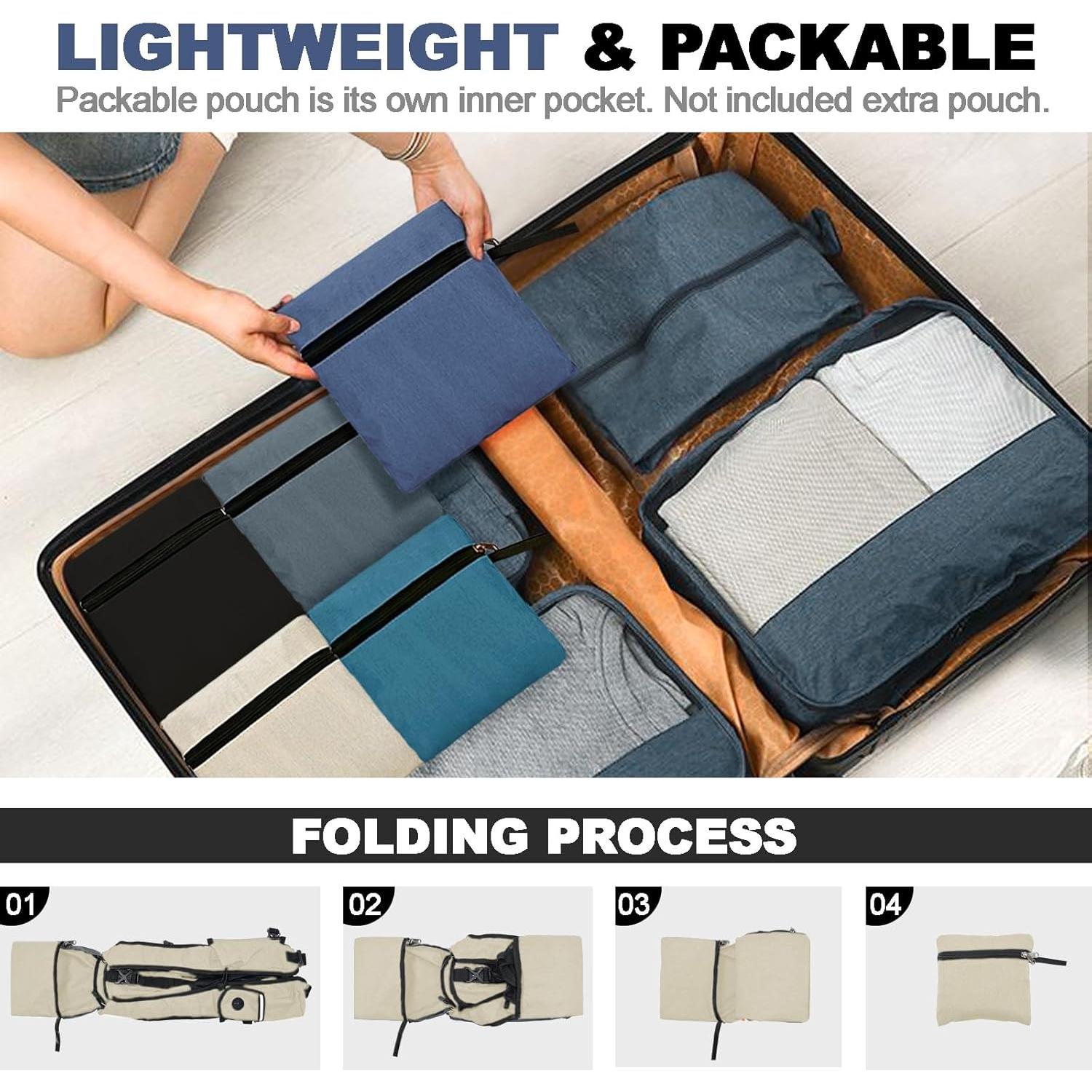 Mochila de Senderismo Plegable Seektop 15L Beige Unisex