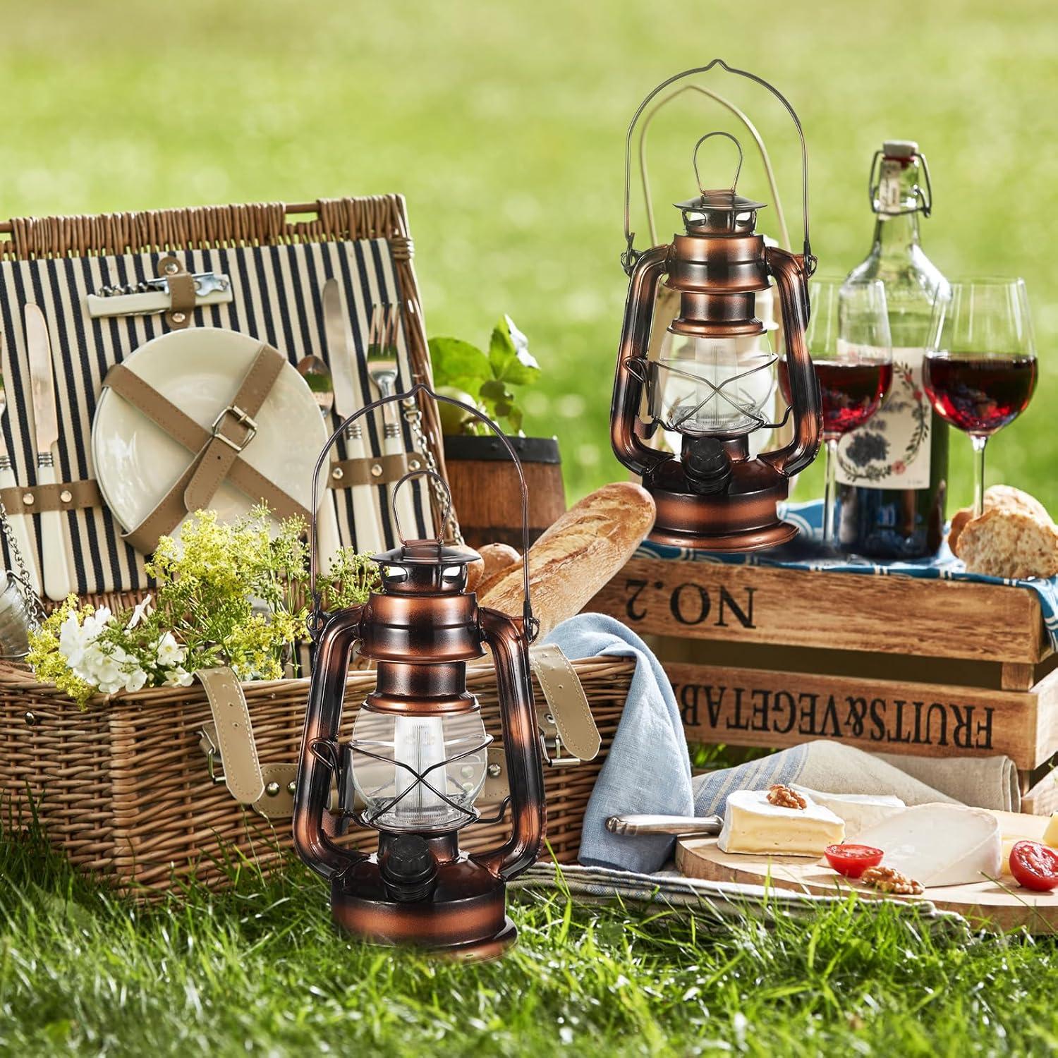 Lámpara de Huracán LED Vintage Hortsun 2 Piezas 20.3 cm