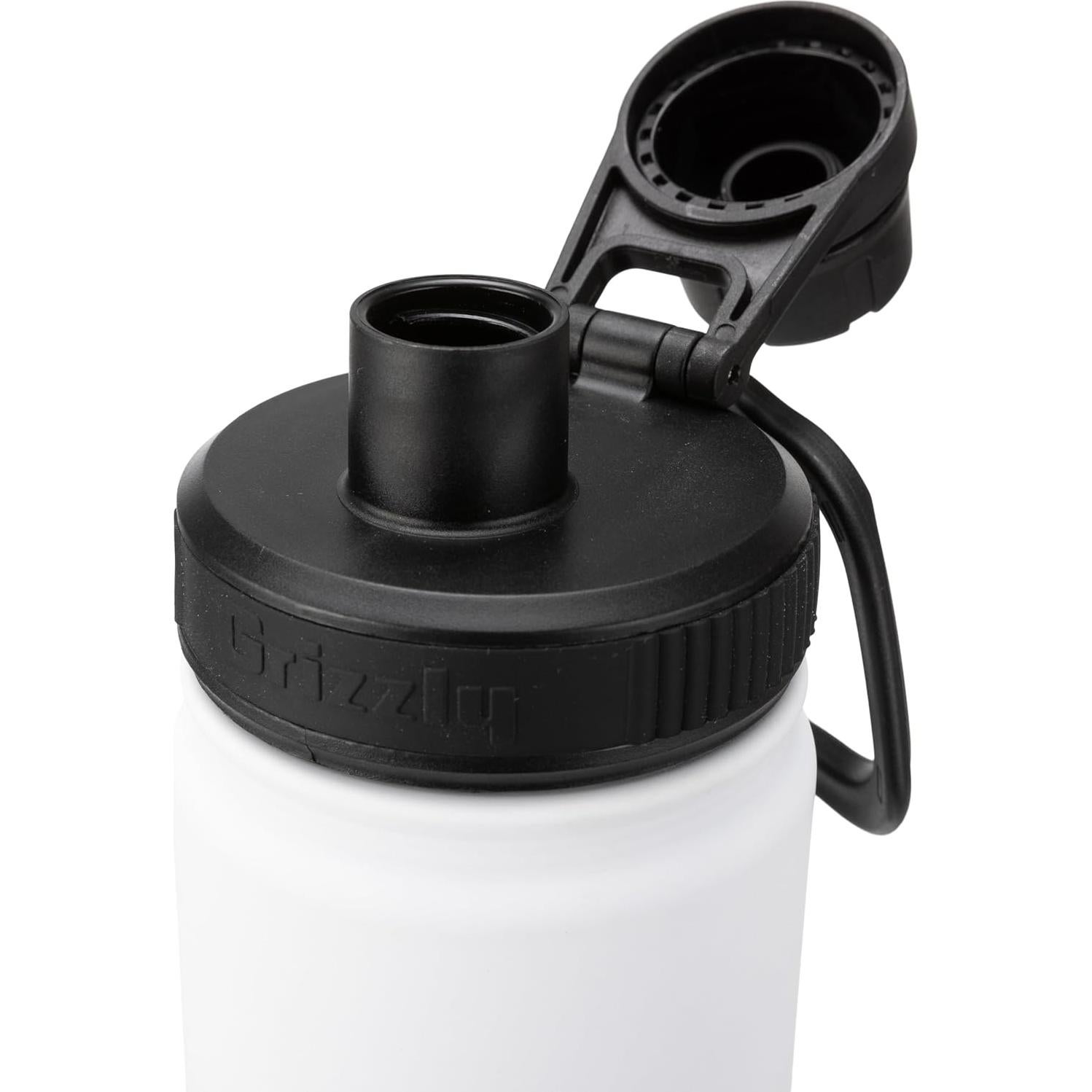 Botella de Agua Grizzly 1.3L Aislada Acero Inoxidable Blanca