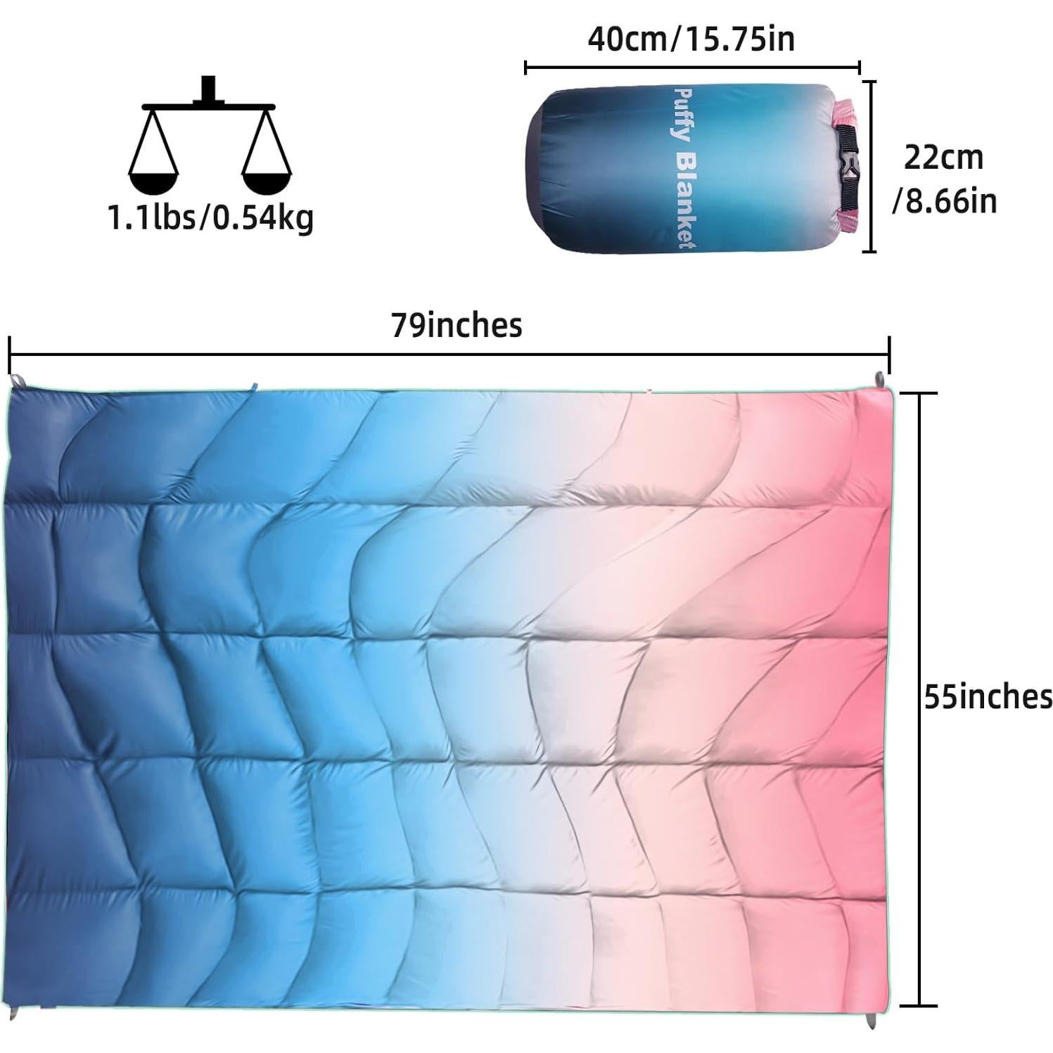 Manta de Camping GLORSIGN Impermeable 203x152 cm Desvanecimiento