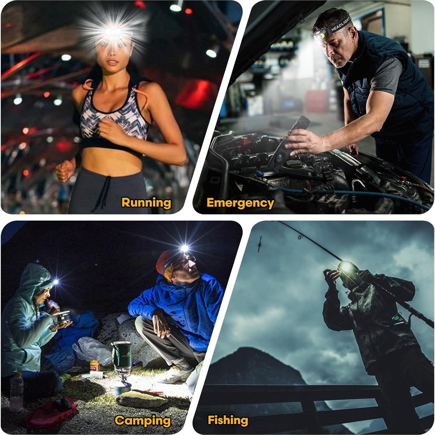 Linterna Frontal LED Eirnvop 1500 Lúmenes 7 Modos IPX5