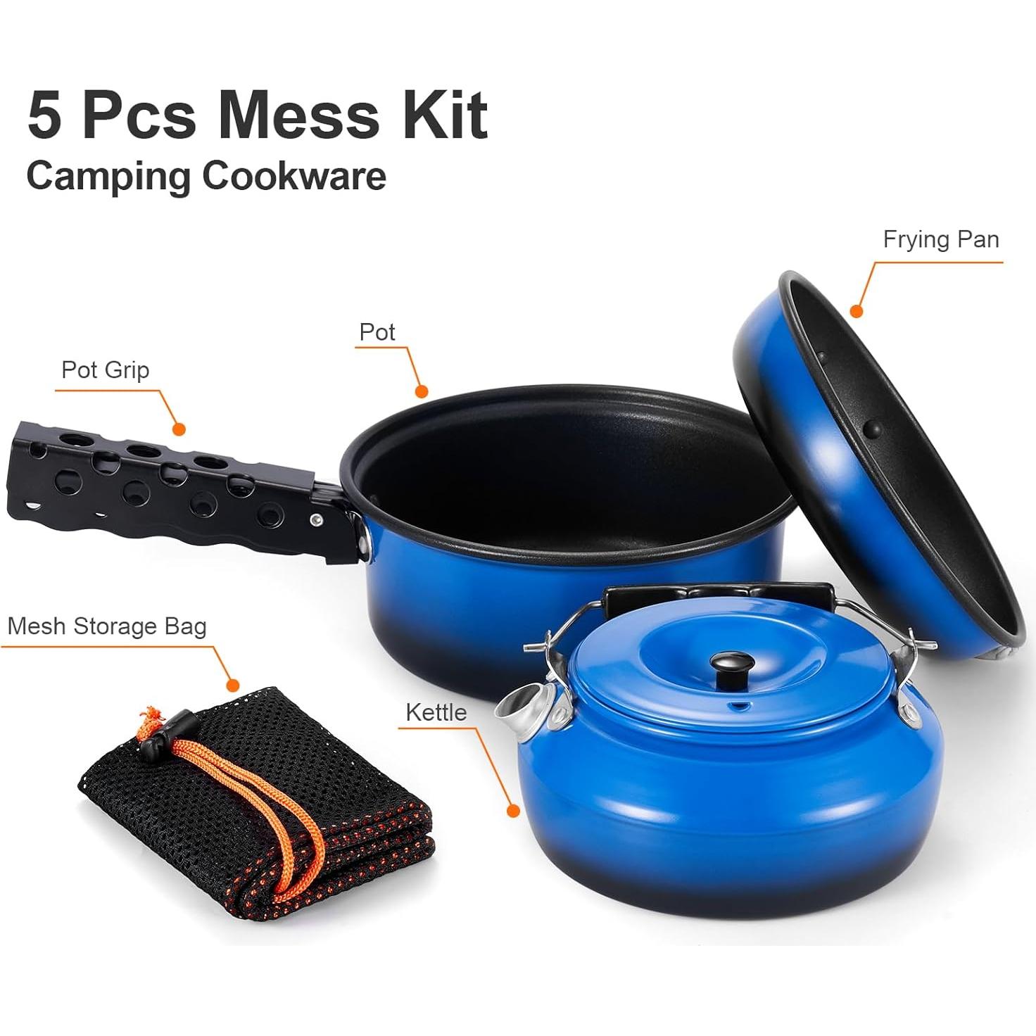 Juego de Utensilios de Cocina para Camping Odoland 5 Piezas