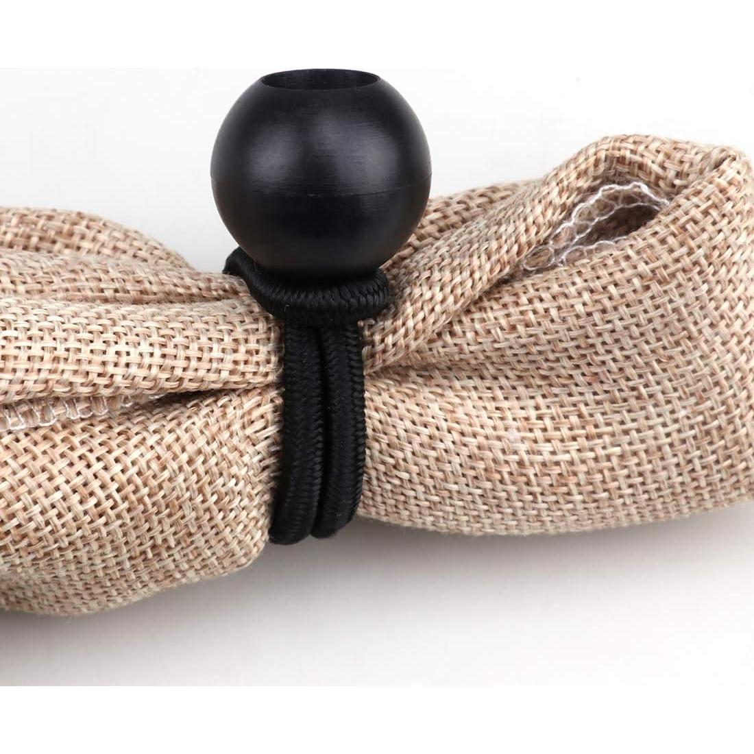 Cuerdas Bungee de Bola Negra AOPRIE 30 Unidades 10.16 cm