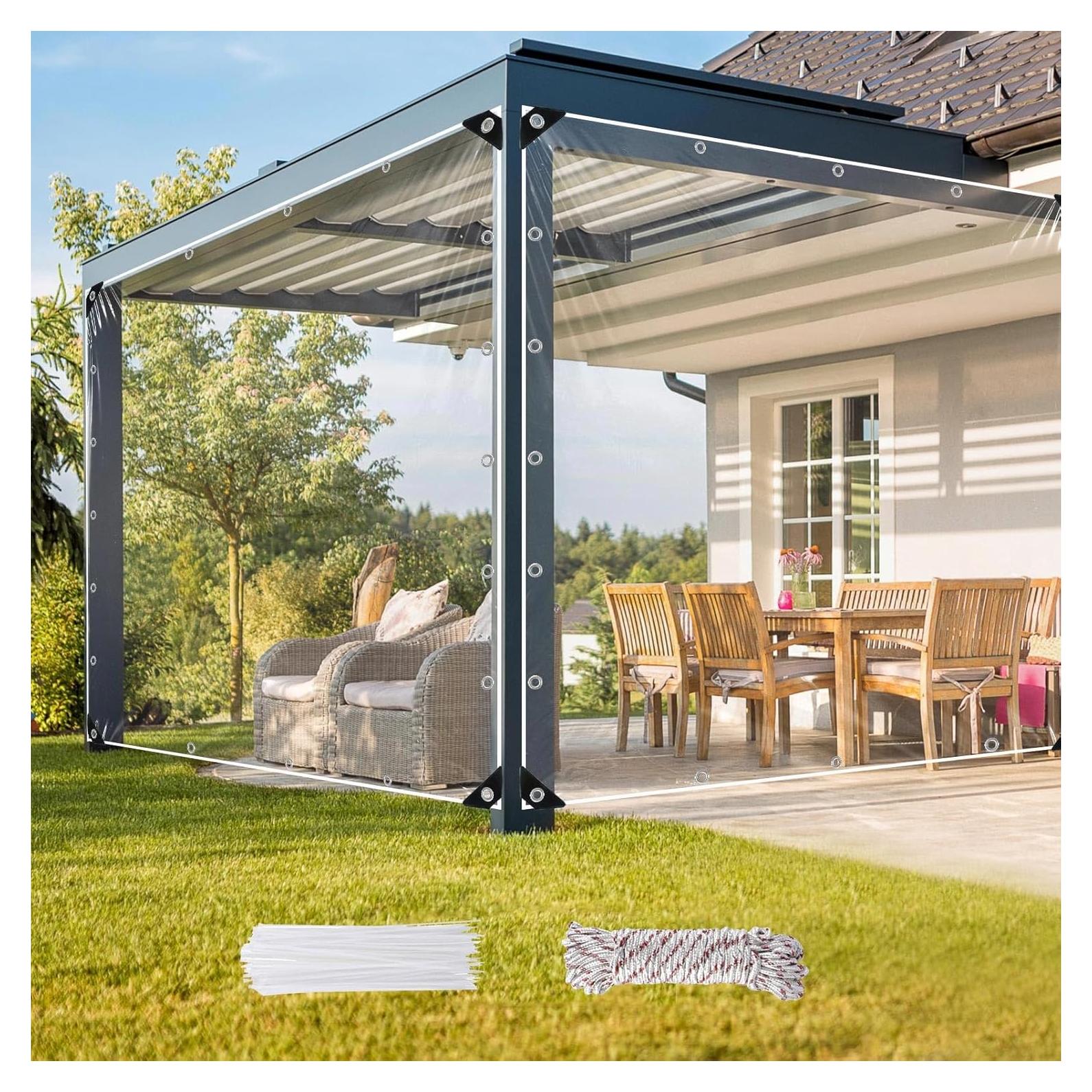 Lona Transparente Resistente al Agua MINGPINHUIUS 0.8x1.2M