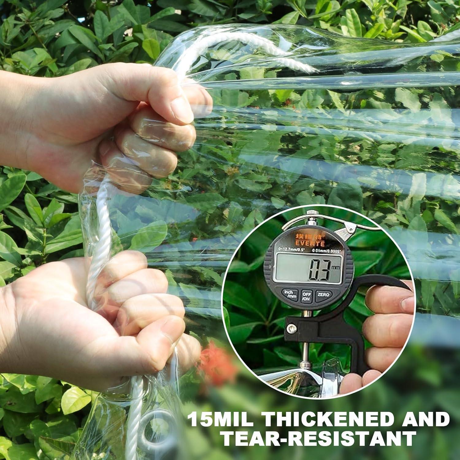 Lona Transparente Resistente al Agua MINGPINHUIUS 0.8x1.2M