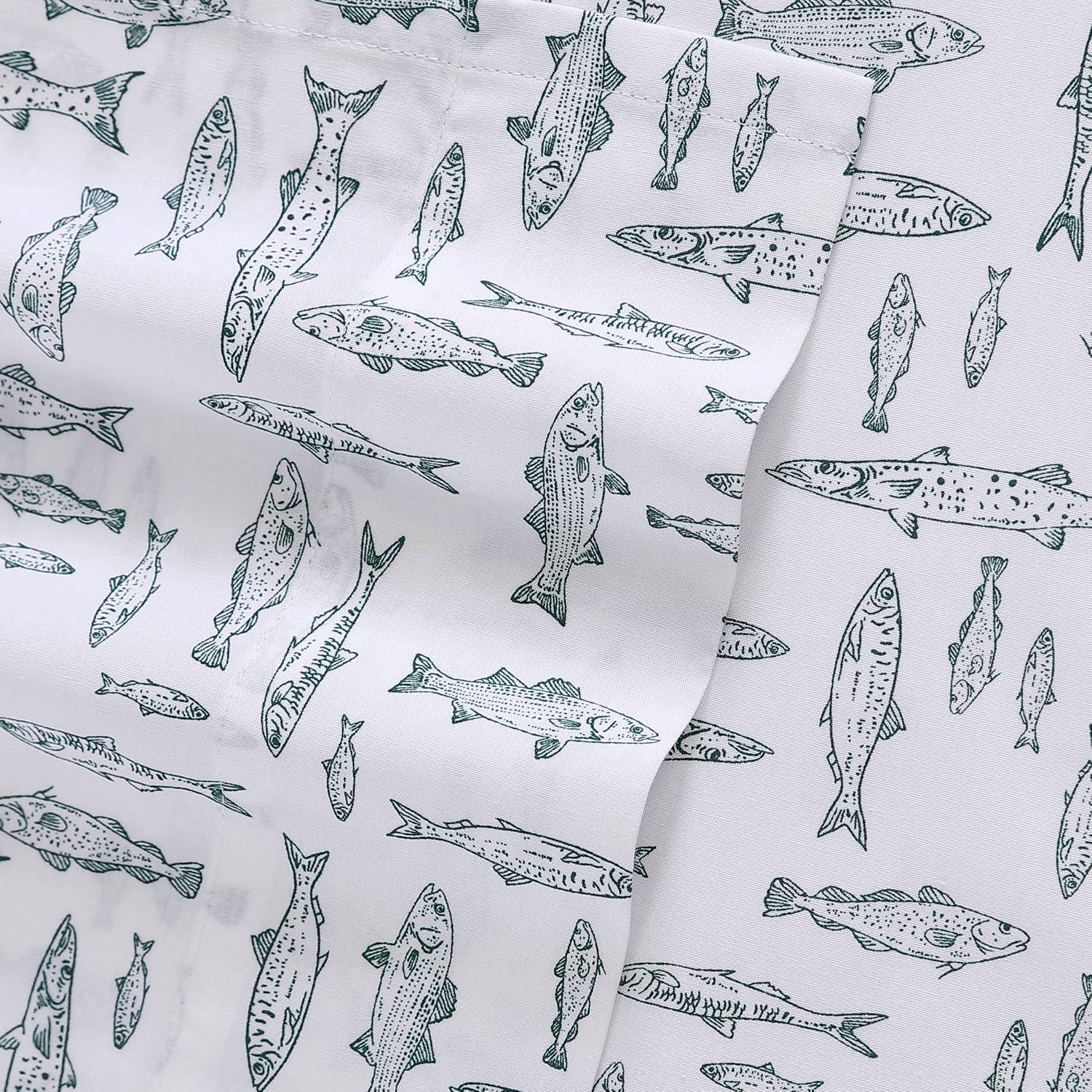 Juego de Sábanas Twin Eddie Bauer 100% Algodón Verde 3 Piezas