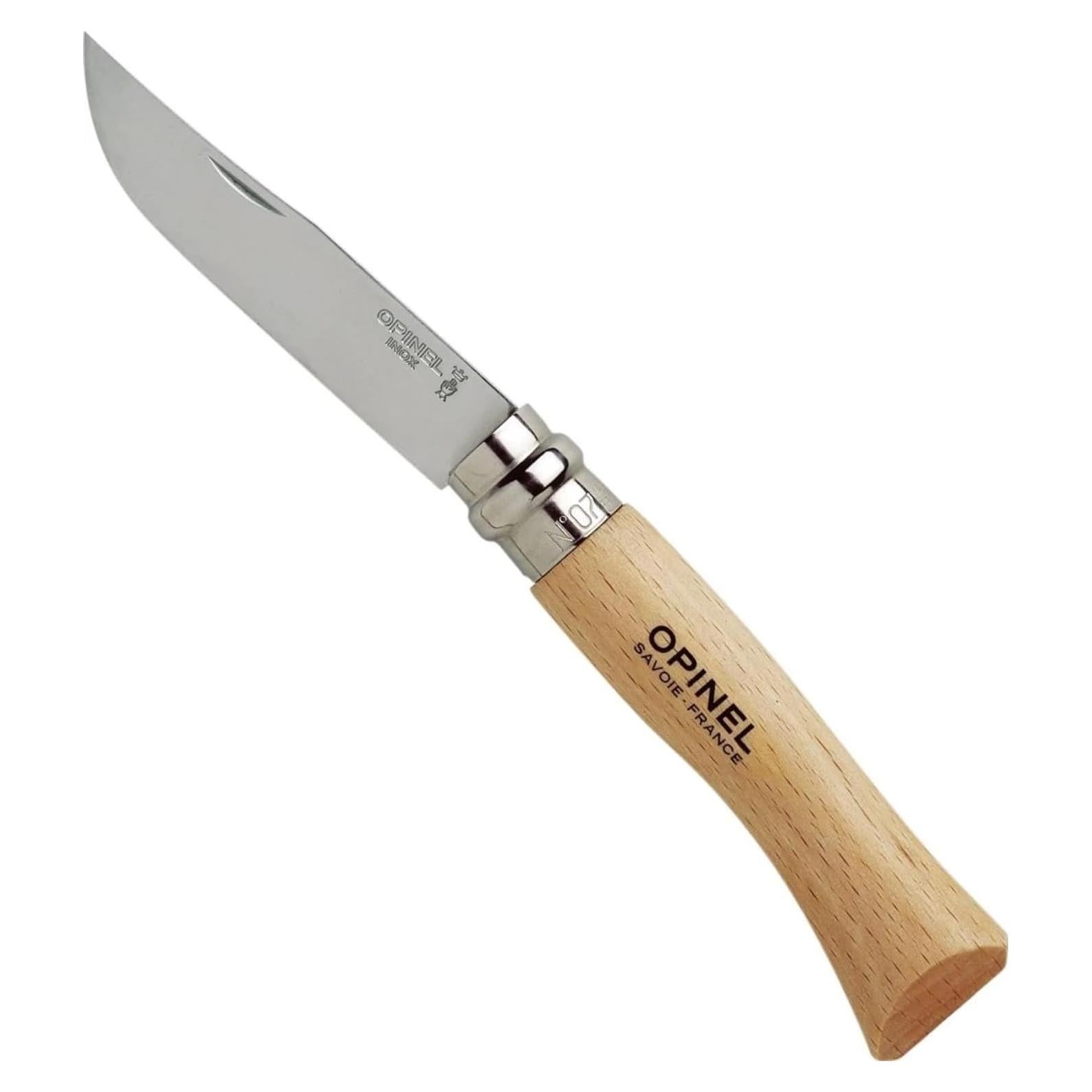 Cuchillo de bolsillo Opinel No. 07 INOX - Acero inoxidable 7.8 cm
